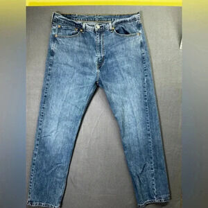 Levi’s 505 Classic Dad Jeans Men’s 38/32 Blue Denim Faded Denim Cotton 1269